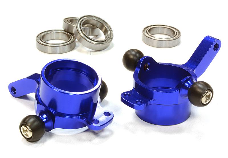 C26307BLUE Billet Machined Steering Knuckles for HPI 1/10 Scale E10 On-Road - Image 1