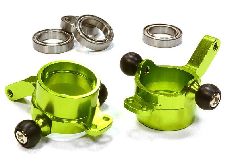C26307GREEN Billet Machined Steering Knuckles for HPI 1/10 Scale E10 On-Road - Image 1