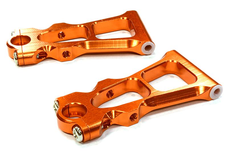 C26309ORANGE Billet Machined Front Lower Arm for HPI 1/10 Scale E10 On-Road - Image 1