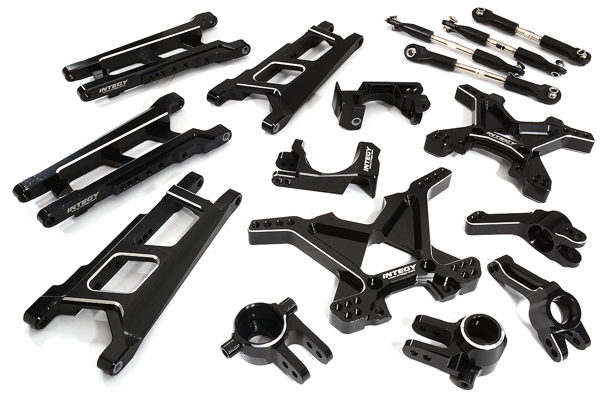 C26319BLACK Black Billet Machined Suspension Upgrade Kit for 1/10 Stampede 4X4 & Slash 4X4 - Image 1