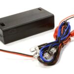 Plastic Battery Box w/ 4pcs 5mm Size LED Light