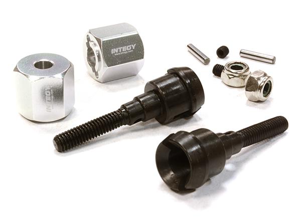 C26353SILVER Billet Machined Wide Track Front Conversion for Tamiya CC01 - Image 1