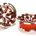 Billet Machined 6 Spoke Outside Half Wheel (2) for 1/10 Axial Yeti Rock Racer