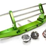 Realistic Metal Front Bumper with LED for Axial SCX-10 43mm Mount