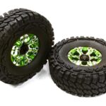 Billet Machined X8 Spoke 1.9 Wheel & Tire Set (2) for Scale Crawler (O.D.=113mm)