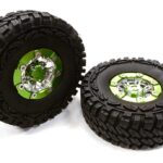 Billet Machined X9 Spoke 1.9 Wheel & Tire Set (2) for Scale Crawler (O.D.=113mm)