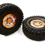 Billet Machined X9 Spoke 1.9 Wheel & Tire Set (2) for Scale Crawler (O.D.=113mm)