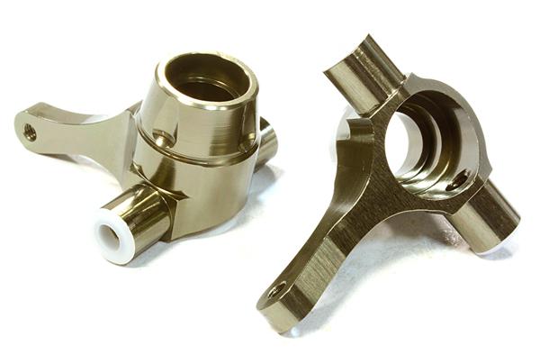 C26389GREY Billet Machined Hub Carriers for HPI 1/10 Scale Crawler King - Image 1