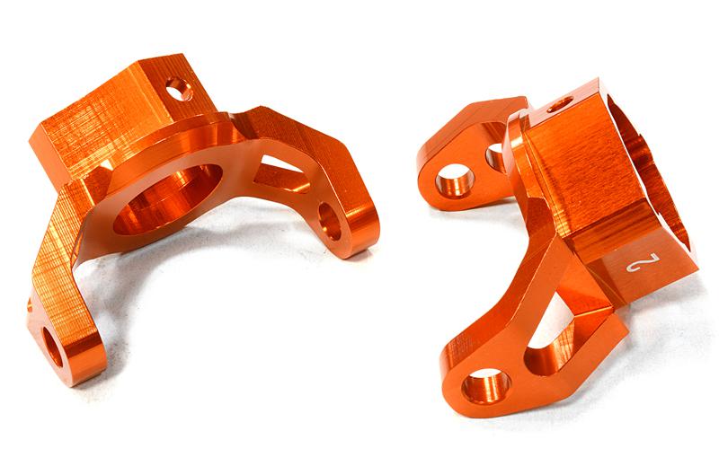 C26392ORANGE Billet Machined Caster Blocks for HPI 1/10 Scale Crawler King - Image 1