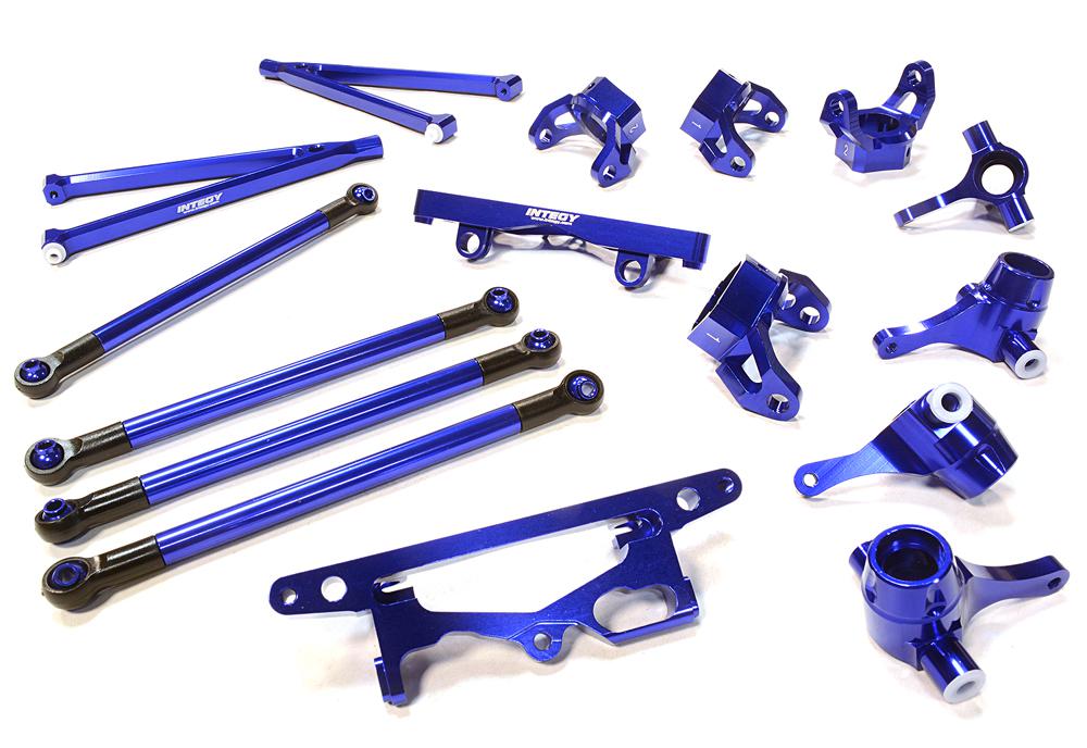 C26393BLUE Billet Machined Suspension Kit for HPI 1/10 Scale Crawler King - Image 1