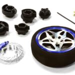 Dual 5 Spoke Steering Wheel Set for Most HPI, Futaba, Airtronics, Hitec & KO