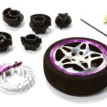 Dual 5 Spoke Steering Wheel Set for Most HPI, Futaba, Airtronics, Hitec & KO