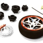 Dual 5 Spoke Steering Wheel Set for Most HPI, Futaba, Airtronics, Hitec & KO