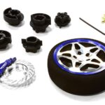 Dual 5 Spoke Steering Wheel Set for Most HPI, Futaba, Airtronics, Hitec & KO