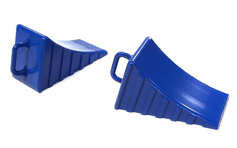 C26408BLUE Realistic Scale Model Wheel Chock (2) 1/10 Size - Image 1