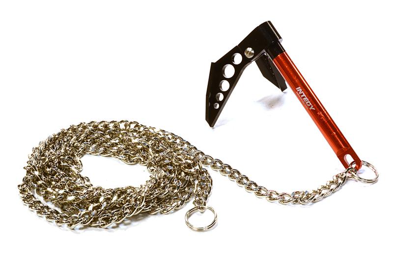 C26411BLACK Billet Machined Realistic Scale Model Portable Winch Anchor w/ Chain 1/10 Size - Image 1