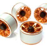 High Mass 2.2 Size Alloy A7 Spoke Beadlock Wheel (4) for Scale Off-Road Crawler