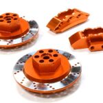 Realistic Alloy Machined Front Brake Hex Hub Set for HPI 1/10 Scale E10 On-Road