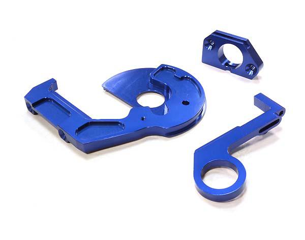 C26496BLUE Billet Machined Motor Mount Set for Vaterra Twin Hammers 1.9 Rock Racer - Image 1