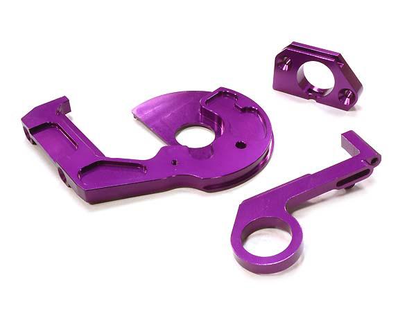 C26496PURPLE Billet Machined Motor Mount Set for Vaterra Twin Hammers 1.9 Rock Racer - Image 1