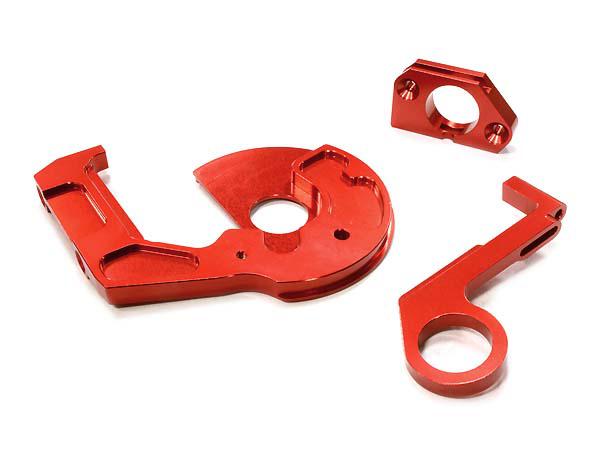 C26496RED Billet Machined Motor Mount Set for Vaterra Twin Hammers 1.9 Rock Racer - Image 1
