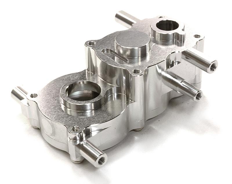 C26507SILVER Billet Machined Center Gearbox for HPI 1/10 Scale Crawler King - Image 1