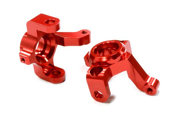 C26509RED Billet Machined Steering Blocks for Traxxas LaTrax Teton 1/18 Monster Truck - Image 1