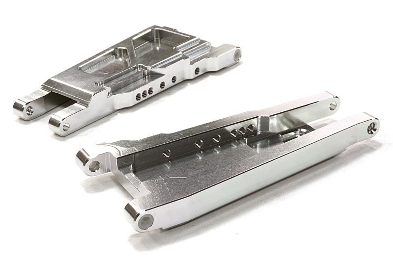 C26521SILVER Billet Machined Lower Suspension Arms for Traxxas 1/10 Slash 4X4 LCG 3655X - Image 1