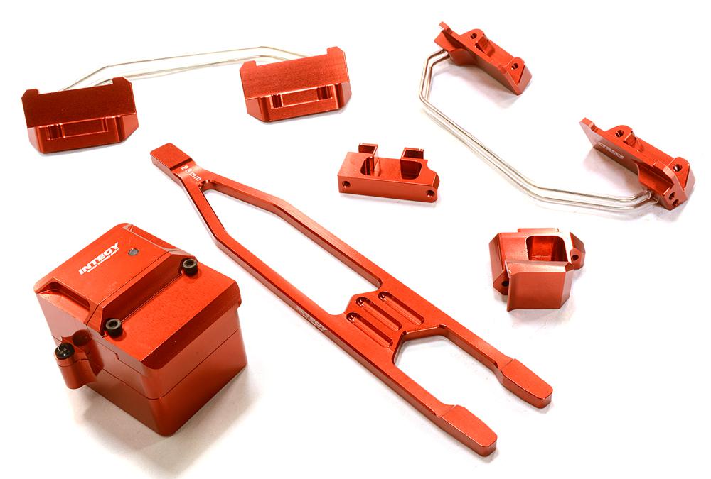 C26522RED Billet Machined Stage 2 Conversion Kit for Traxxas 1/10 Slash 4X4 LCG - Image 1