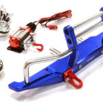 Machined Front Bumper w/ Winch & LED (2) for SCX-10 Dingo & Honcho 43mm Mount