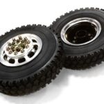 Machined Alloy T5 Front Wheel & XD Tire Set for Tamiya 1/14 Scale Tractor Trucks