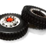 Machined Alloy T6 Front Wheel & XD Tire Set for Tamiya 1/14 Scale Tractor Trucks