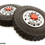 Machined Alloy T6 Front Wheel & XC Tire Set for Hex Type 1/14 Scale Trucks