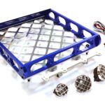 Realistic 1/10 Scale Alloy Luggage Tray 167x134x29mm with 4 LED Spot Light Set