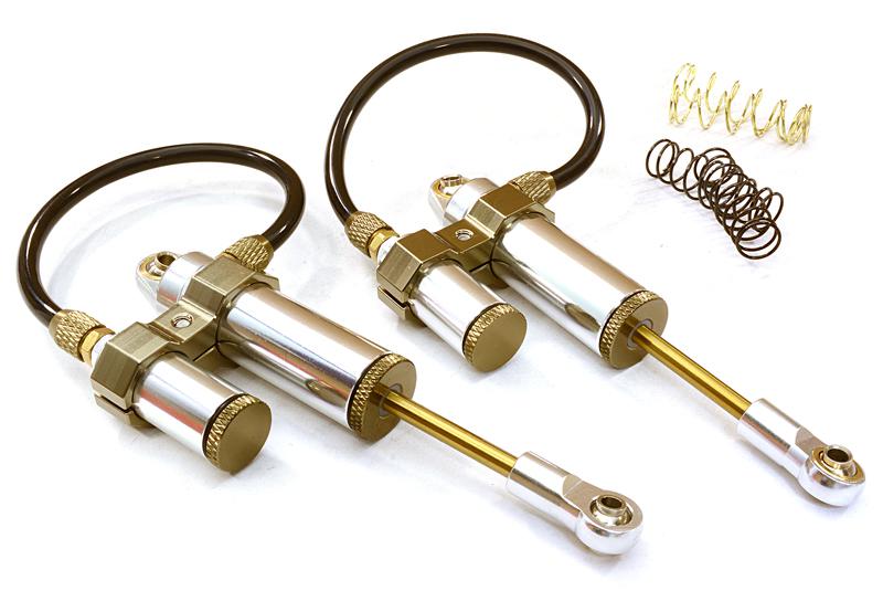 C26650SILVER 90mm Piggyback Shock(2) w/ Internal Spring for Axial SCX-10, SCX10 II, SCX10 III - Image 1