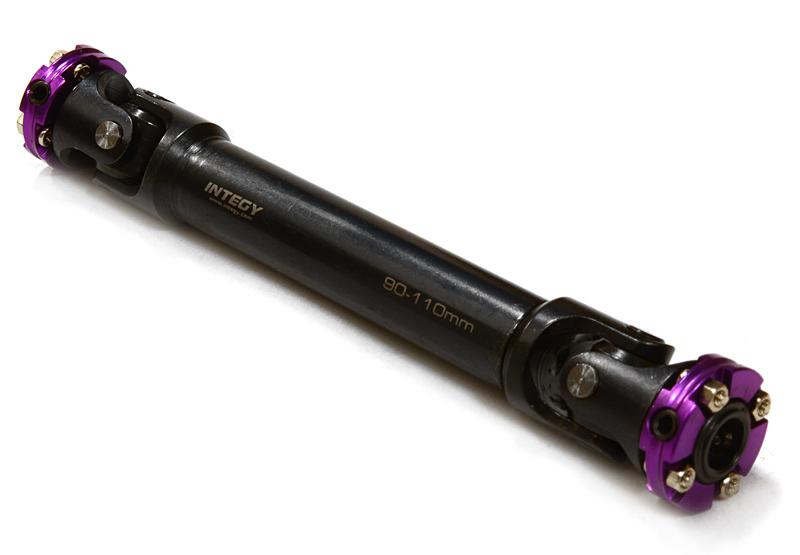C26655PURPLE CNC Machined Universal Drive Shaft 90-110mm for Custom 1/14 Semi-Tractor Truck - Image 1
