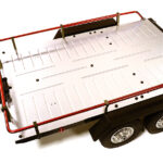 Red V2 Machined Alloy Flatbed Dual Axle Trailer Kit for 1/10 Scale RC Cars