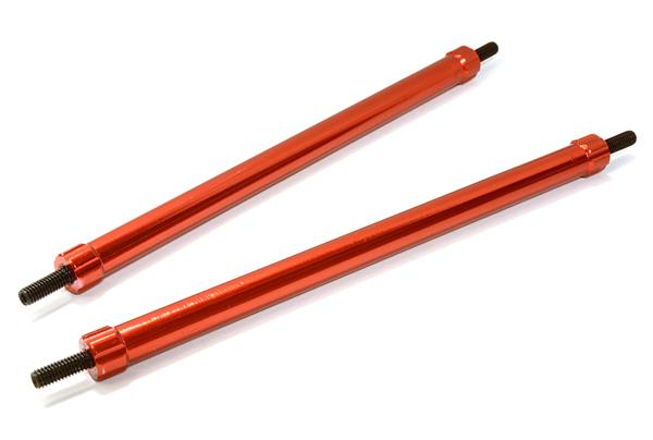 C26689RED Billet Machined 90mm Aluminum Linkages (2) M3 Threaded for 1/10 Scale Crawler - Image 1