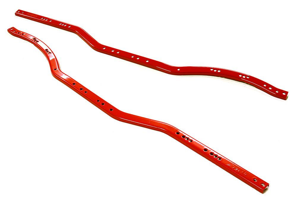 C26706RED Metal Replacement Chassis Rail Set (2) for Axial 1/10 SCX-10 Rock Crawler - Image 1