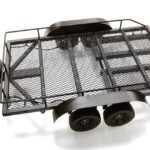 Black Machined Alloy Dual Axle Flatbed Trailer Kit for 1/10 Scale RC Vehicles