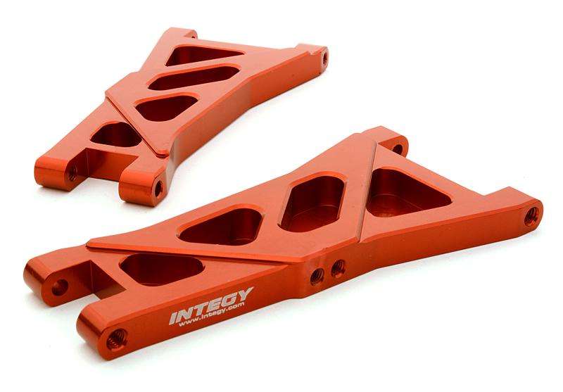 C26741RED Billet Machined Front Suspension Arm for HPI 1/10 Jumpshot MT, SC & ST - Image 1