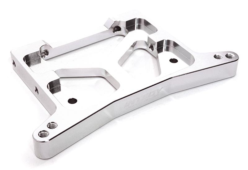 C26745SILVER Billet Machined Rear Shock Tower for HPI 1/10 Jumpshot MT, SC & ST - Image 1