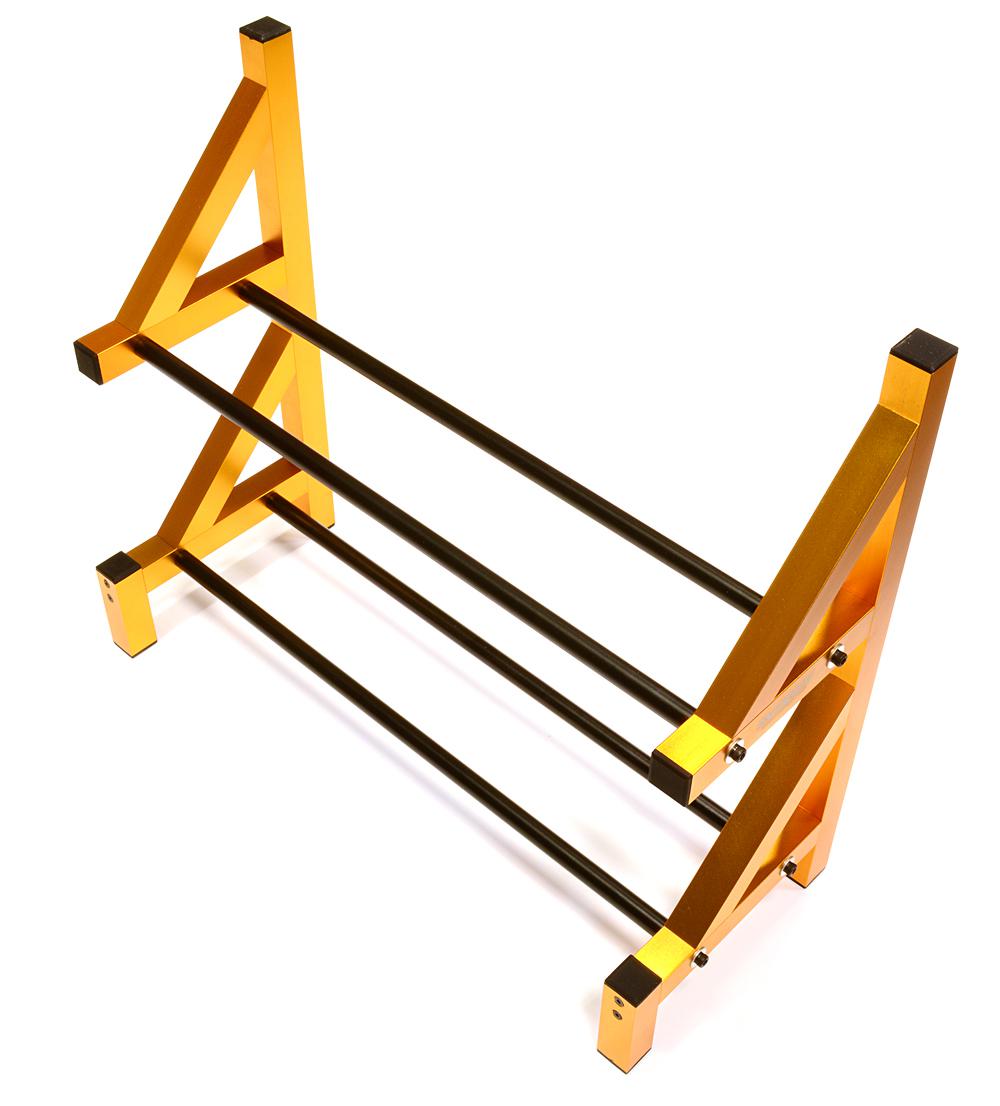 C26749GOLD Wheel & Tire Storage Rack 17x6x14 Inch for 1/10 & 1/8 Scale - Image 1