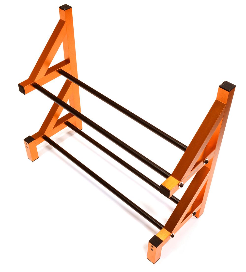 C26749ORANGE Wheel & Tire Storage Rack 17x6x14 Inch for 1/10 & 1/8 Scale - Image 1