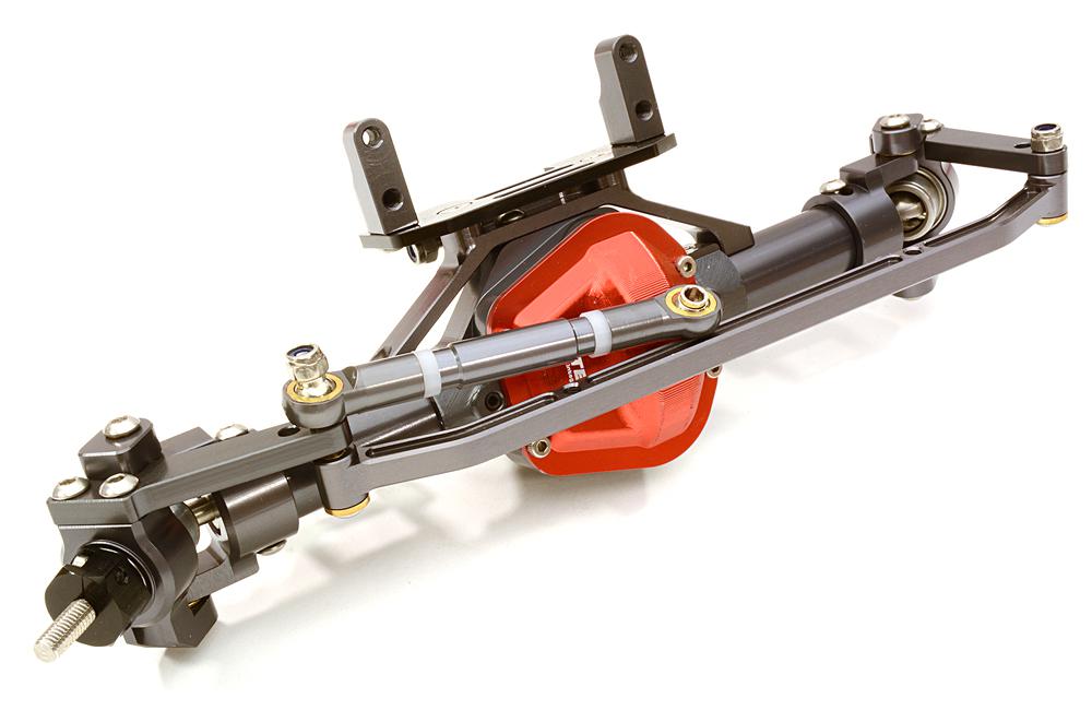 C26755GUN Complete Billet Machined T7 Front Axle for Axial SCX-10, Dingo, Honcho & Jeep - Image 1