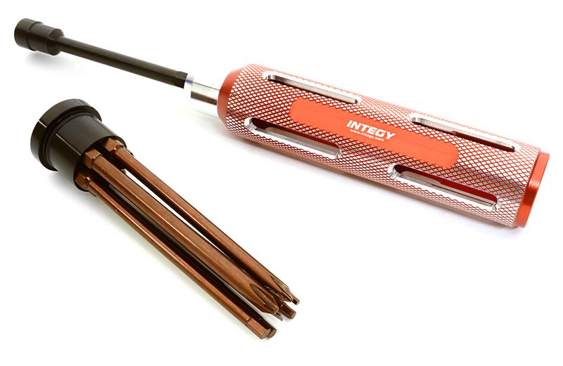 C26757RED QuickPit 8pcs Set, 7.0 Socket Hex, Allen (1.5 2.0 2.5 3.0), Flat & Phillips - Image 1