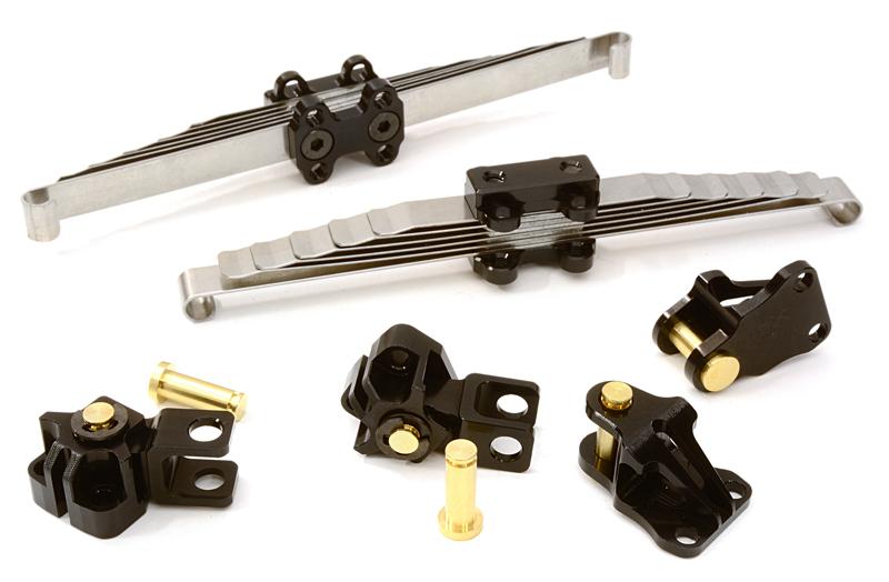 C26761BLACK Billet Machined Suspension Conversion Kit for Custom 1/14 Semi-Tractor Truck - Image 1