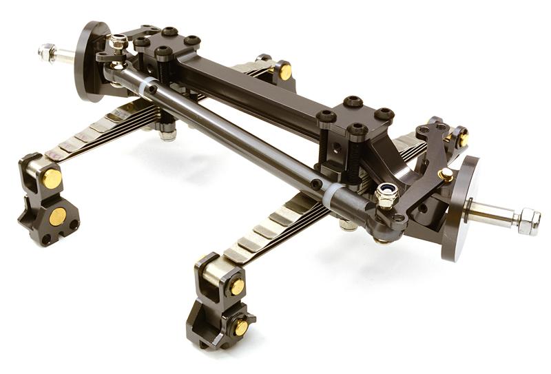C26770GUN Billet Machined T4 Front Beam w/ Suspension Kit for Custom 1/14 Semi-Tractor - Image 1