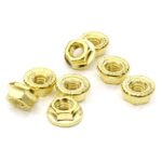M4 Size Serrated 4mm Wheel Nut Flanged 8pcs for Most 1/10 Scale