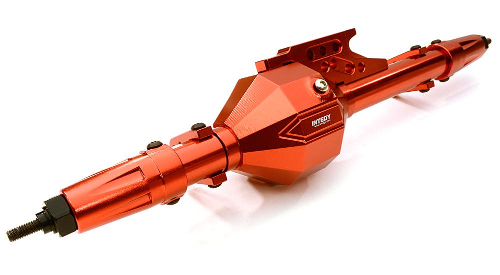 C26793RED Billet Machined T8 Complete Rear Axle Assembly for 1/10 Wraith 2.2 Rock Racer - Image 1